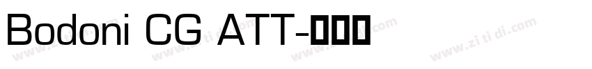 Bodoni CG ATT字体转换